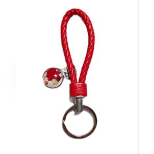 Louisville Cardinals Red Braided Keychain with Charm